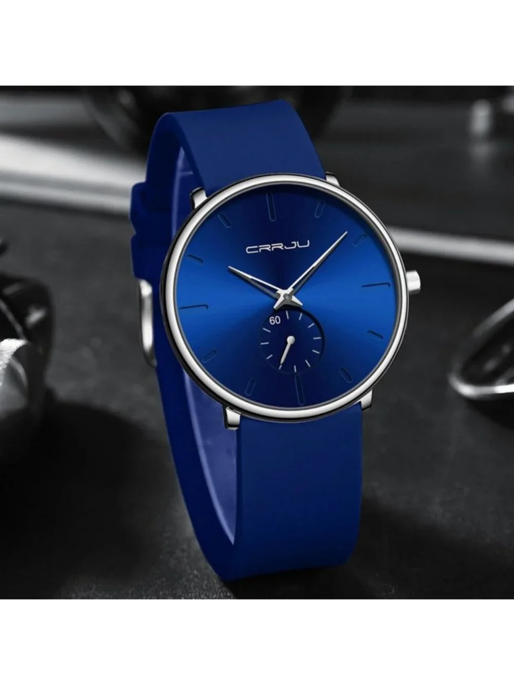 Stylish Waterproof Quartz Wristwatch for Men & Women, Ultra Thin Colorful Band